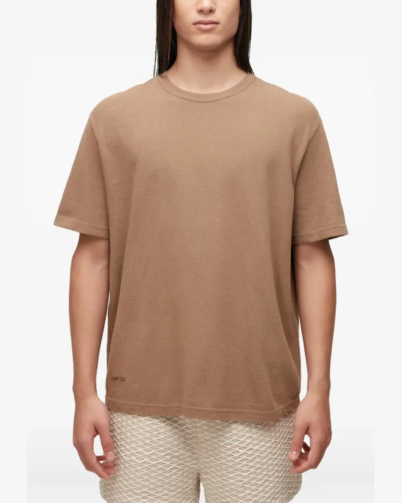 Osklen T-Shirt mit rundem Ausschnitt - Braun Braun