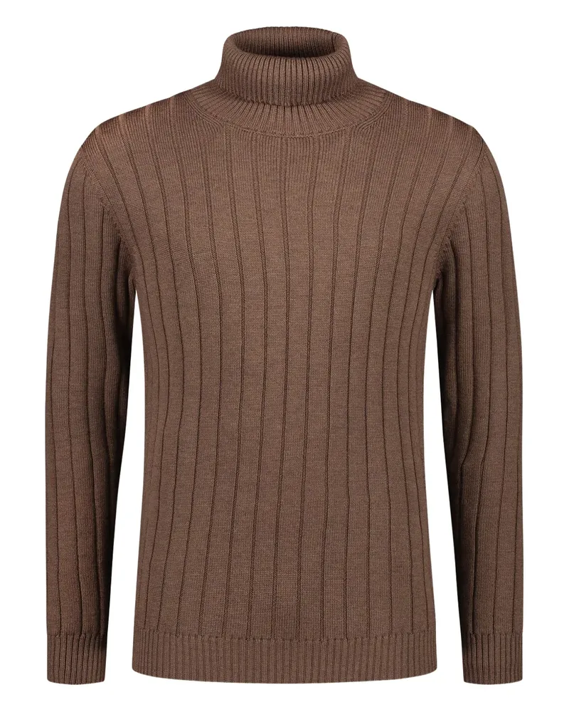Luigi Borrelli Gerippter Rollkragenpullover - Braun Braun