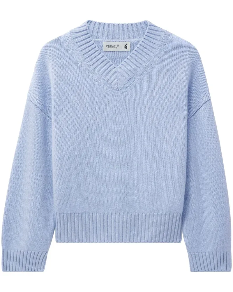 Pringle of Scotland Kaschmirpullover mit V-Ausschnitt - Blau Blau