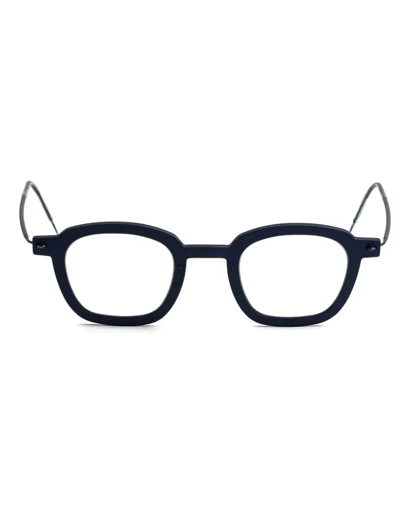 Lindberg square-frame titanium glasses - Blau Blau