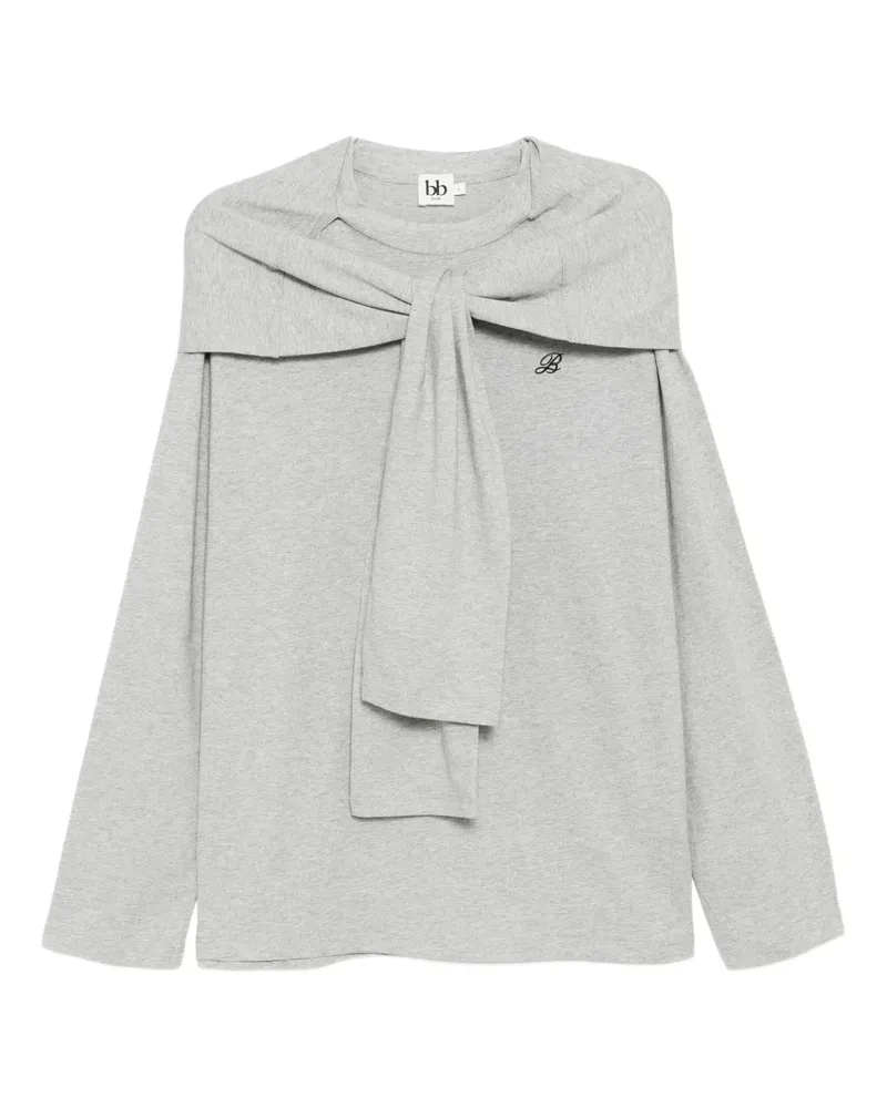 b+ab Top mit Logo-Stickerei - Grau Grau