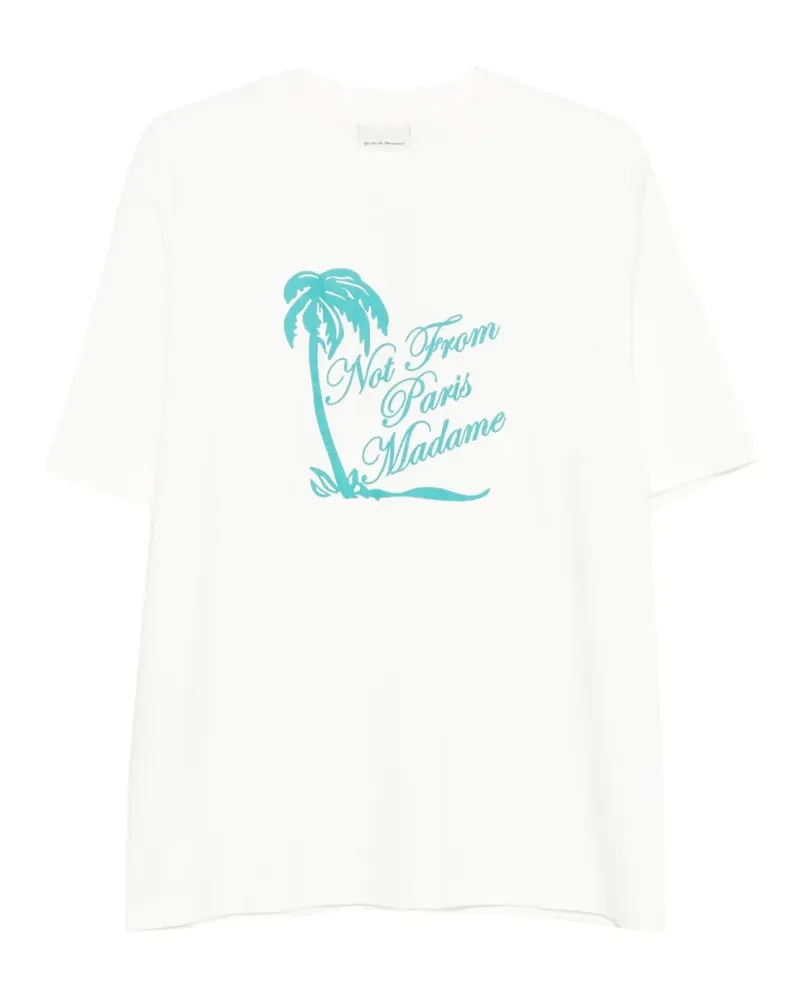 Drôle de Monsieur Slogan Palmiers T-Shirt - Weiß Weiß