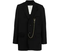 chain-detail single-breasted blazer