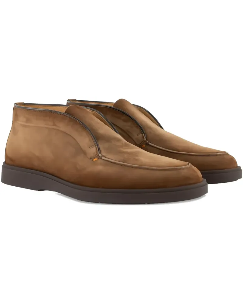 Santoni Stiefel aus Wildleder - Braun Braun