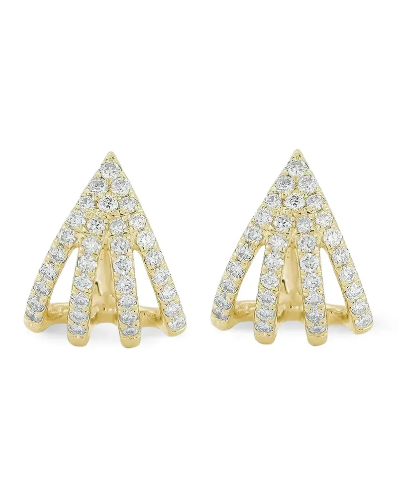 Dana Rebecca Designs Burst Gelbgoldcreolen mit Diamanten Gold