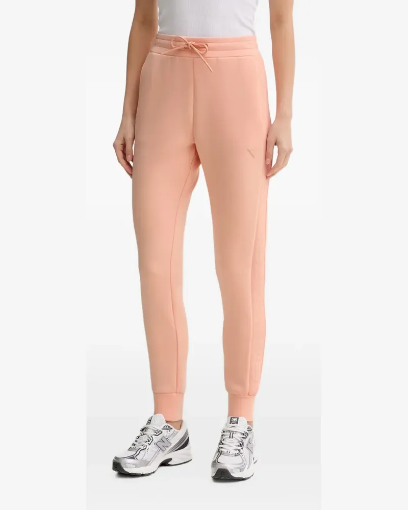 Guess logo-tape drawstring track pants - Orange Orange