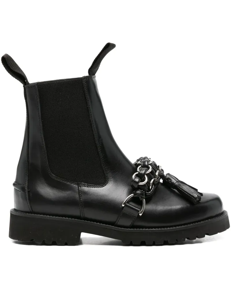 Toga Chelsea-Boots mit Kettenquasten - Schwarz Schwarz