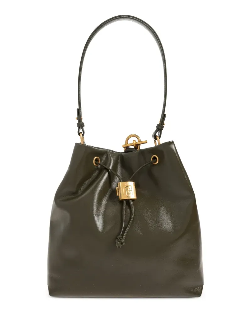 Balmain Rucksack aus Leder - Grün Grün