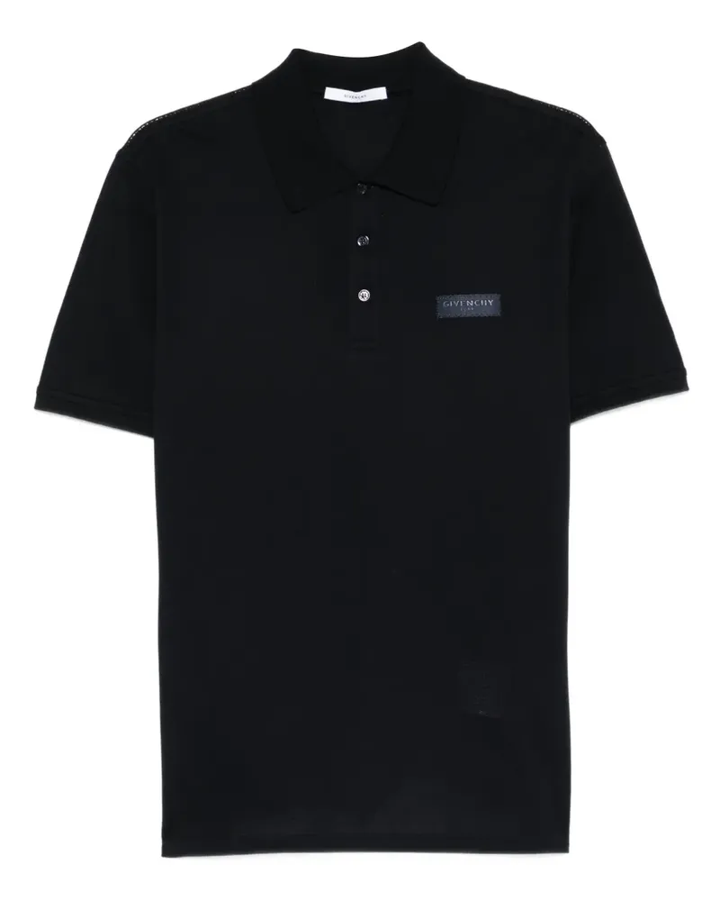 Givenchy Poloshirt mit Logo-Patch - Schwarz Schwarz