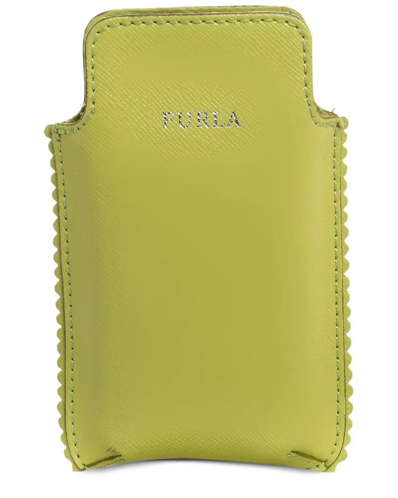 Furla Handyhülle mit Wellensaum - Grün Grün