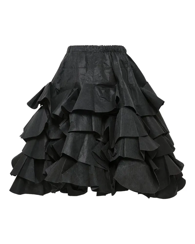 Comme des Garçons ruffled midi skirt - Schwarz Schwarz