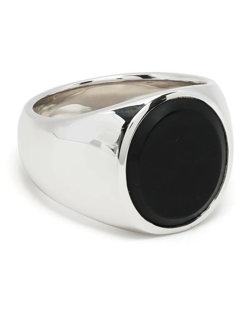 Tom Wood Oval Black Onyx Ring - Schwarz Schwarz
