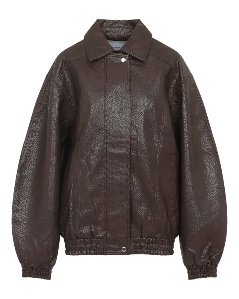 FRANKIE Shop Bomberjacke aus Faux-Leder - Braun Braun