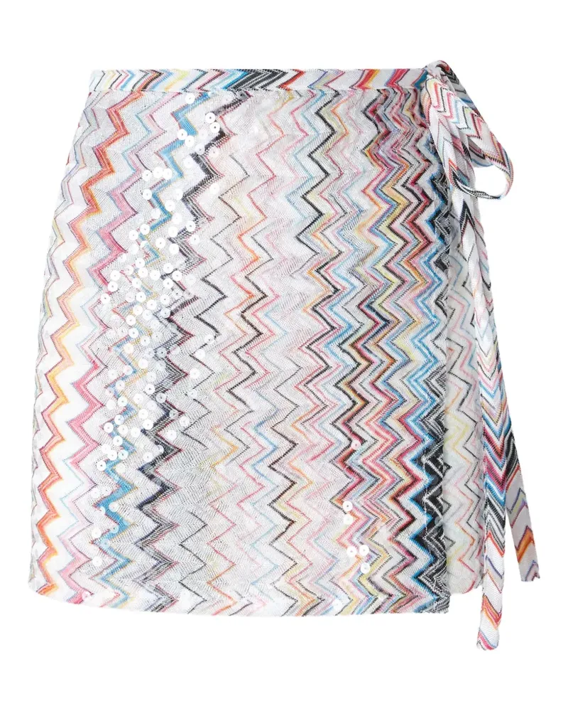 Missoni Minirock mit Zickzackmuster - Weiß Weiß