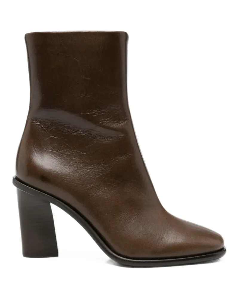 Soeur leather block-heel ankle boots - Braun Braun