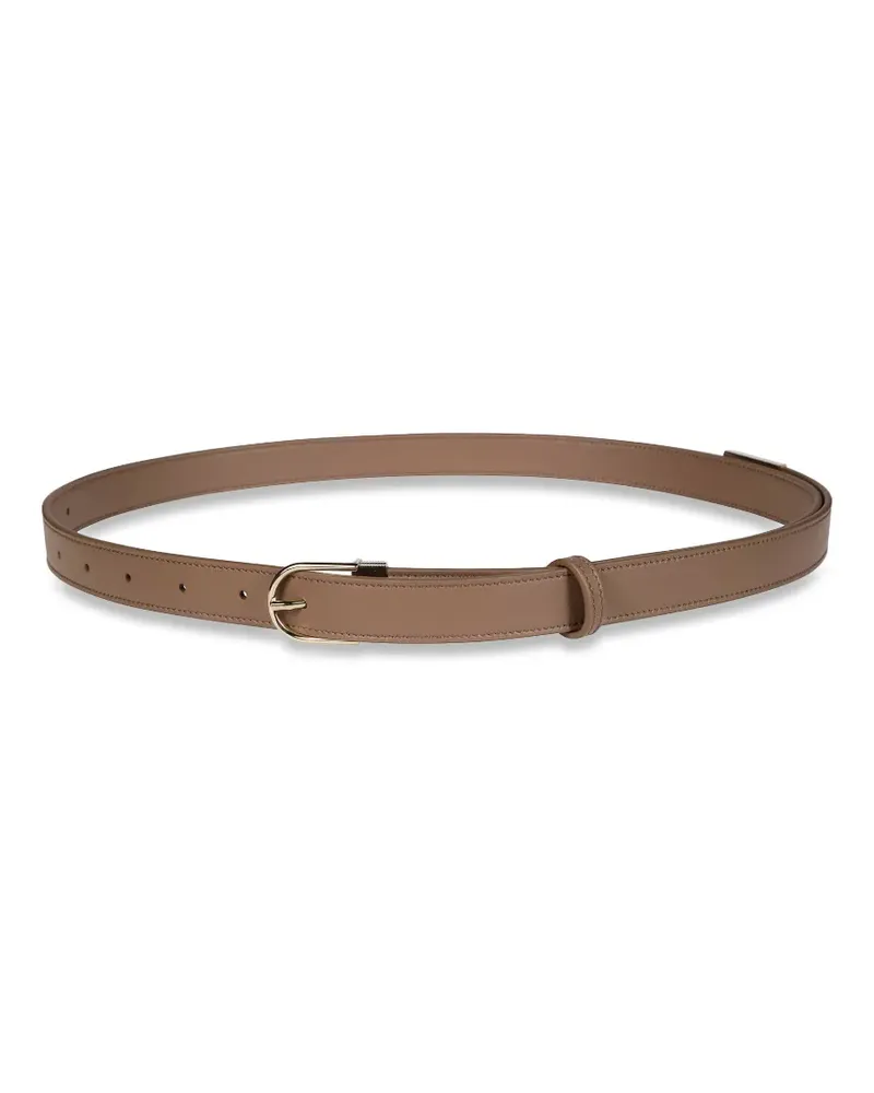 Victoria Beckham Dorian B leather belt - Braun Braun