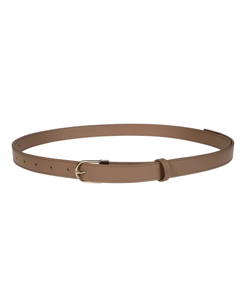 Victoria Beckham Dorian B leather belt - Braun Braun