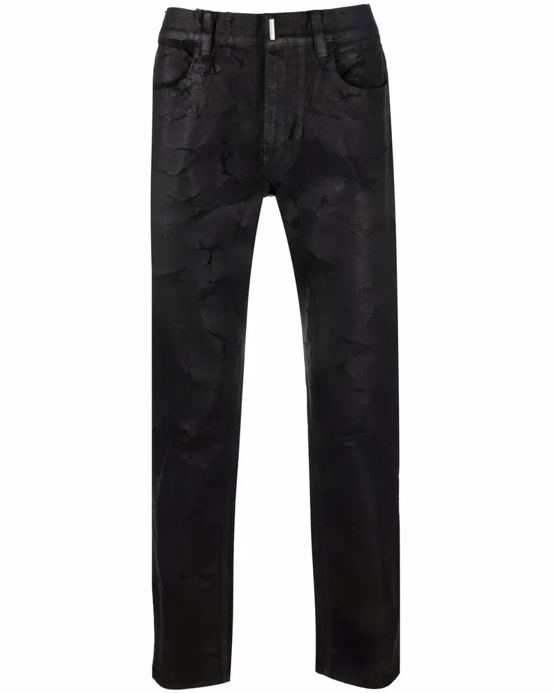 Givenchy Schmale Jeans im Distressed-Look - Schwarz Schwarz
