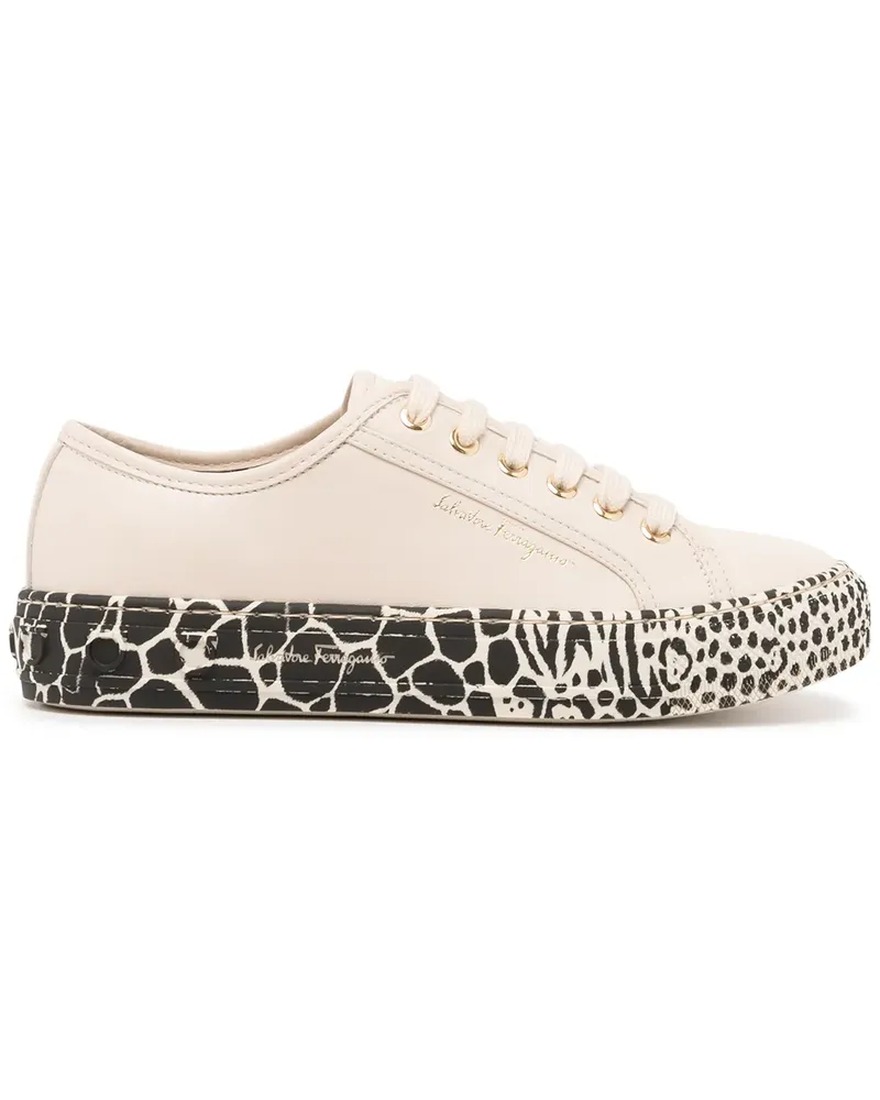 Ferragamo Sneakers mit Print - Nude Nude