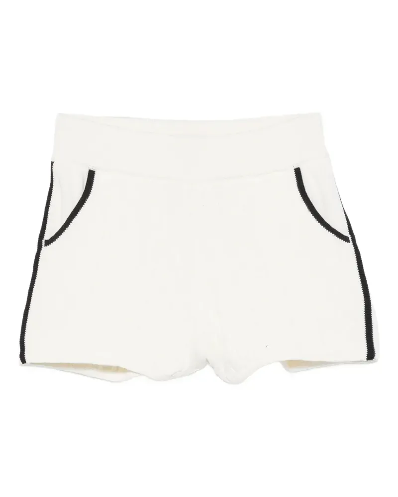 MC2 Saint Barth Natalja Braid Shorts mit Zopfmuster - Weiß Weiß