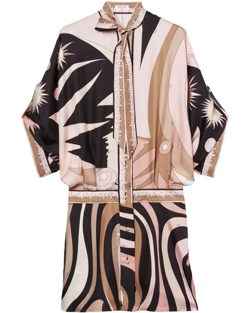 Emilio Pucci Kleid mit Marmo-Print - Schwarz Schwarz
