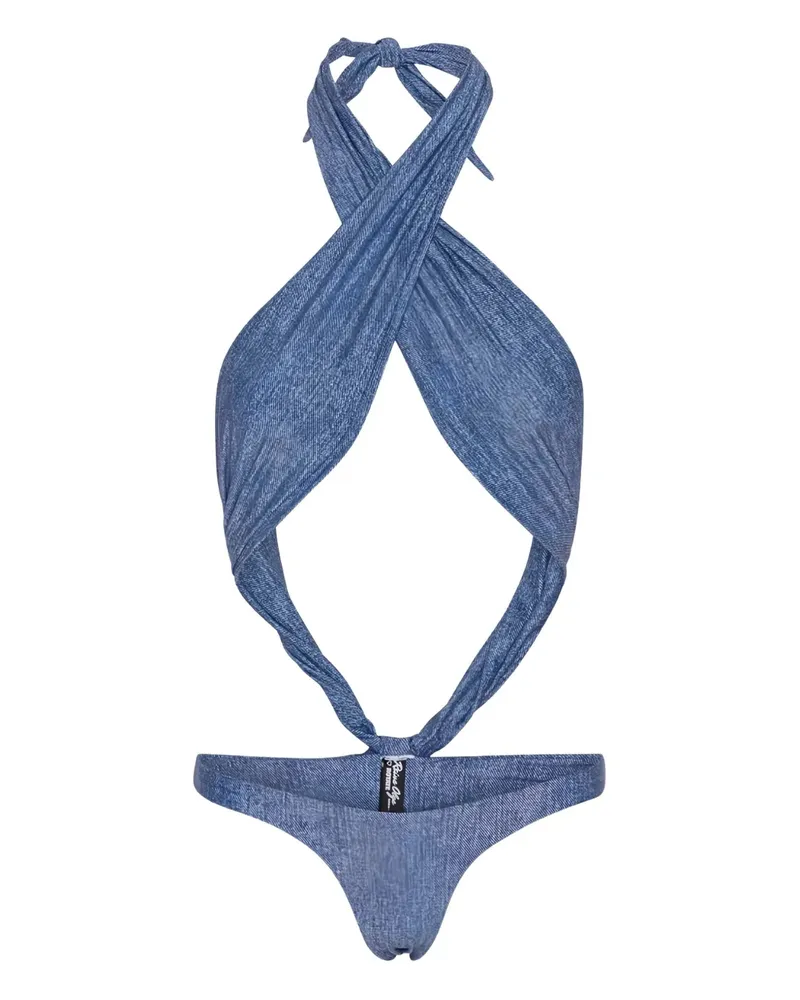 ROTATE Birger Christensen x Reina Olga Soft Mixed swimsuit - Blau Blau
