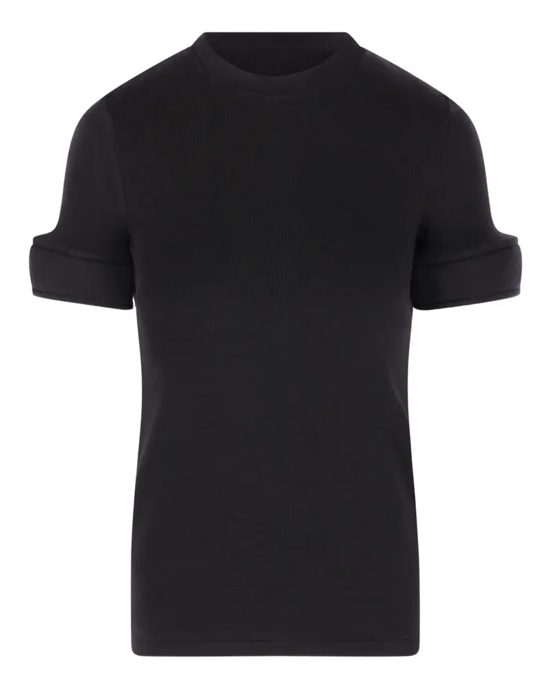 Melitta Baumeister T-Shirt mit Schaumstoff-Bündchen - Schwarz Schwarz