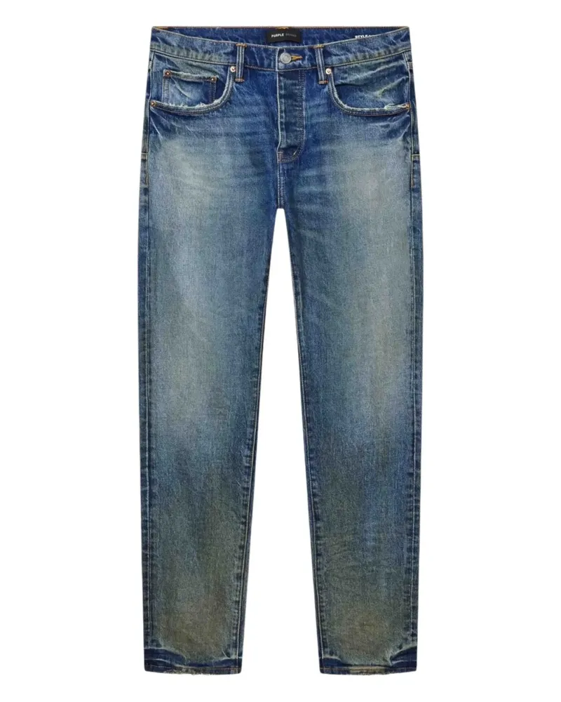 PURPLE BRAND Skinny-Jeans im Distressed-Look - Blau Blau