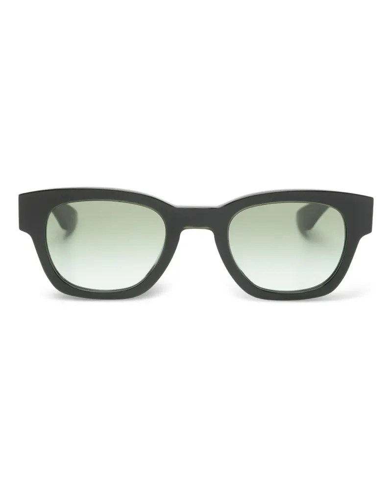 Alexander McQueen Sonnenbrille mit eckigem Gestell - Schwarz Schwarz