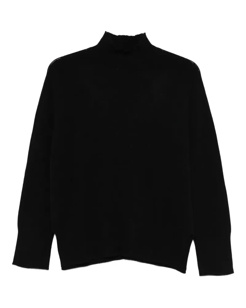 SOLOTRE Pullover mit Stehkragen - Schwarz Schwarz
