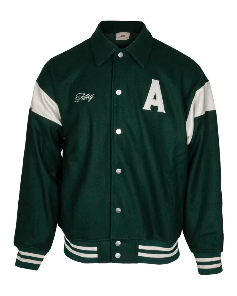 AUTRY logo-patch panelled jacket - Grün Grün
