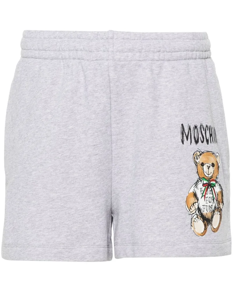 Moschino Minishorts mit Teddy-Print - Grau Grau