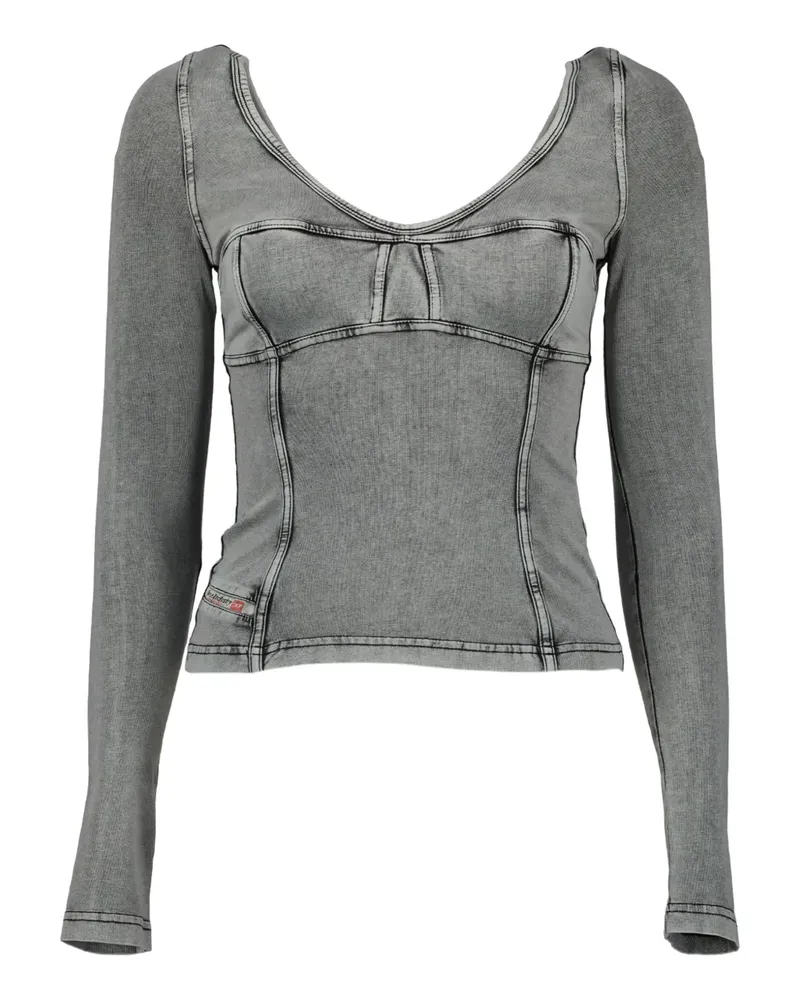 Diesel T-Shirt aus Jersey - Grau Grau