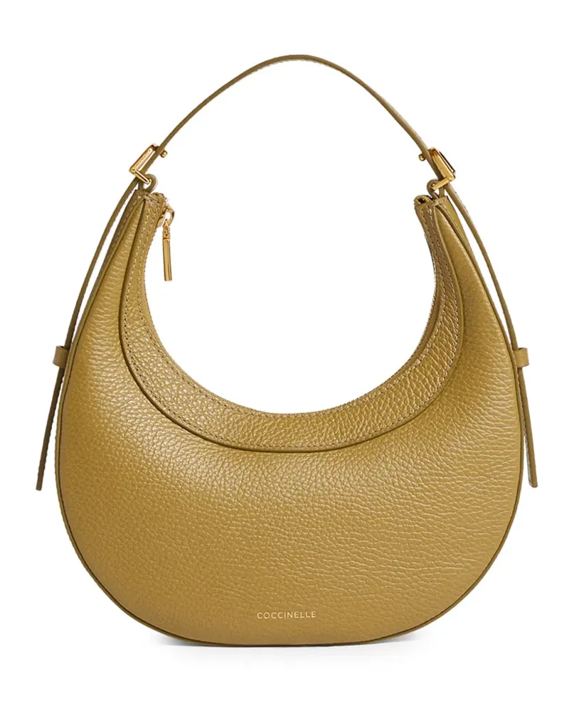 Coccinelle mini Whisper grained-leather shoulder bag - Grün Grün