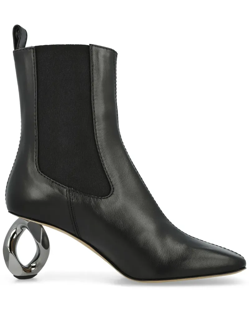 J.W.Anderson Chain-heel leather chelsea boots - Schwarz Schwarz