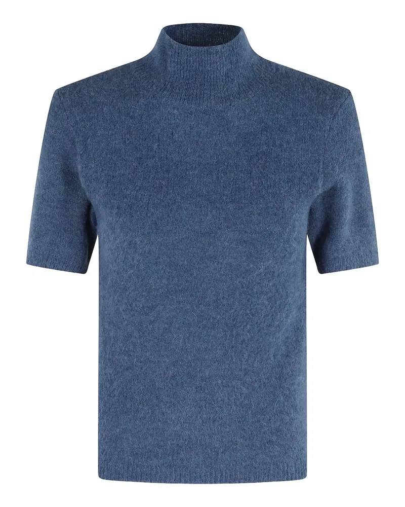 A.P.C. Kurzärmeliger Edie Pullover mit Stehkragen - Blau Blau