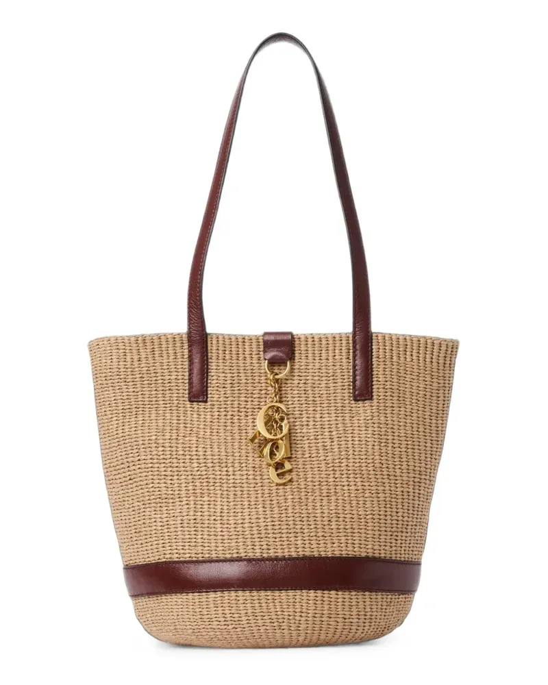 Chloé Charms Schultertasche mit Lederdetails - 27M - CRAFTY BROWN 27m