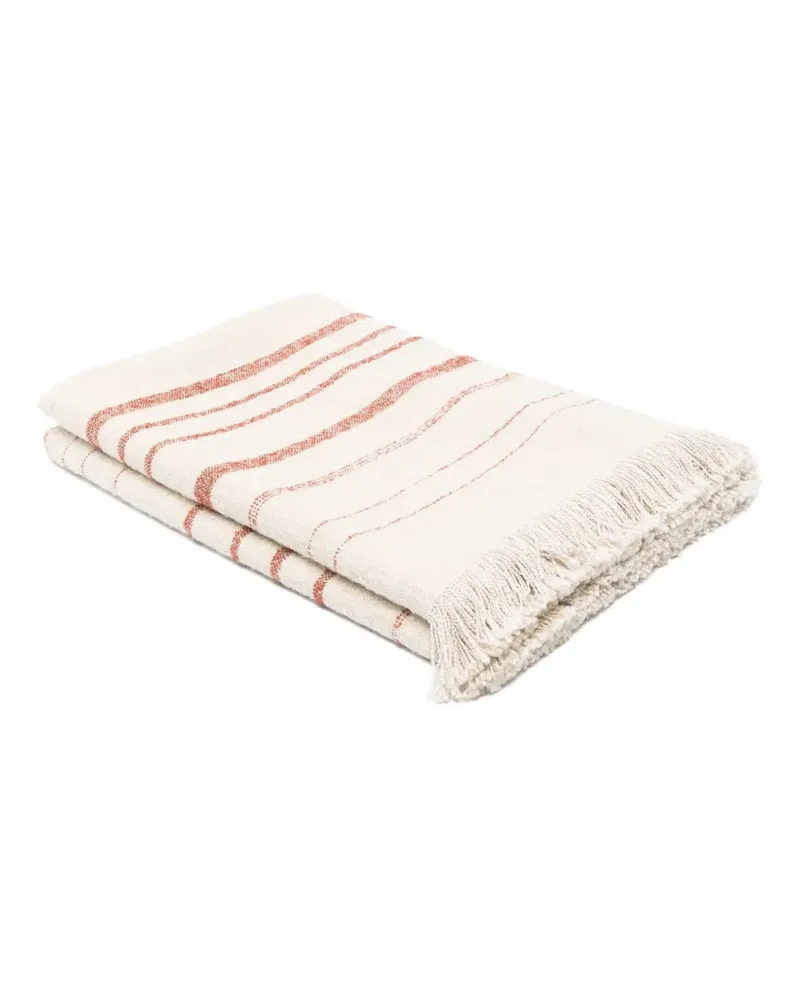 Soho Home Stephenson striped fringed throw - Nude Nude