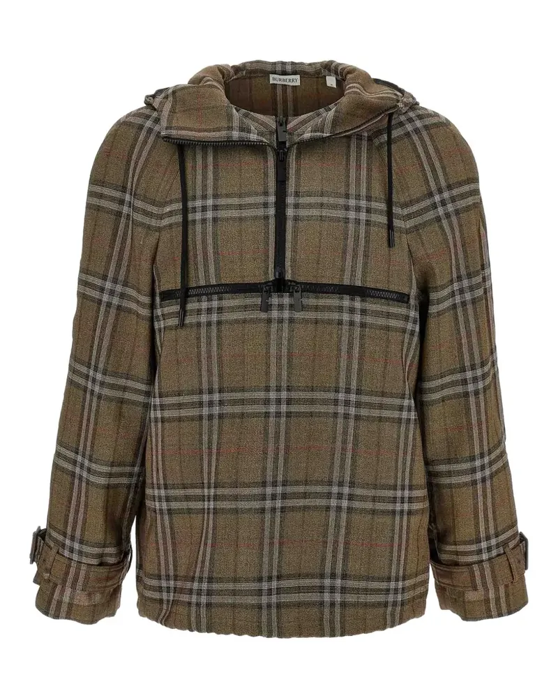 Burberry Kariertes Hemd mit Kapuze - Braun Braun