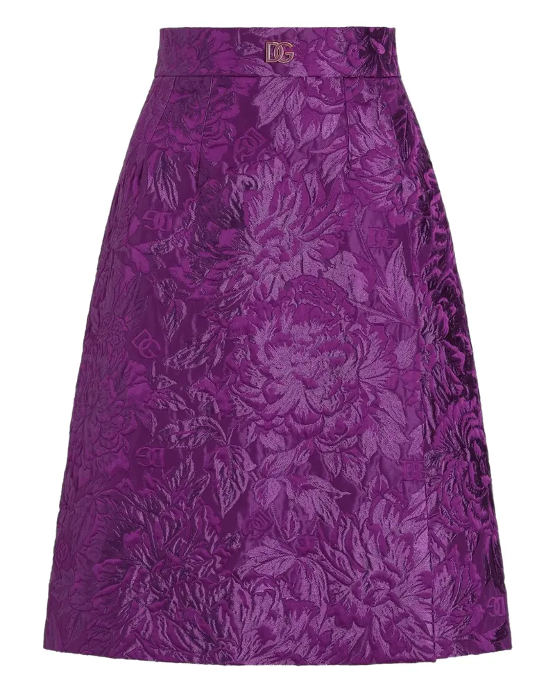 Dolce & Gabbana Minirock mit Jacquardmuster - Violett Violett