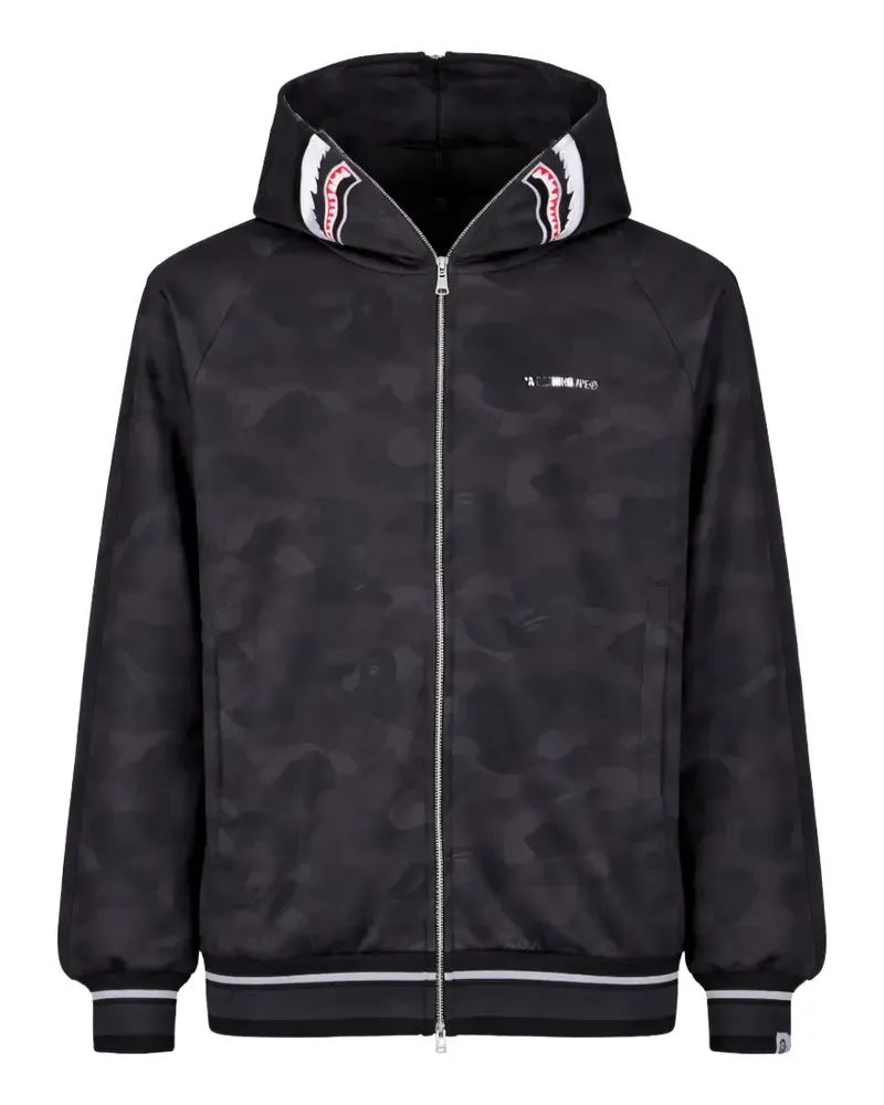 BAPE Shark camouflage-pattern hoodie - Schwarz Schwarz