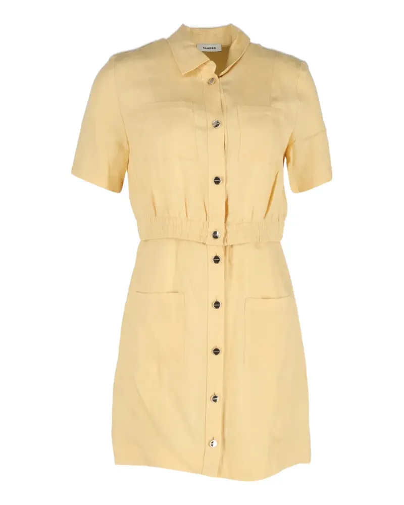 Sandro elasticated-waistband mini dress - Gelb Gelb