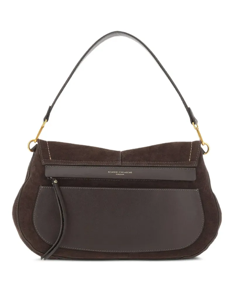 Gianni Chiarini large Helena Round suede shoulder bag - Braun Braun