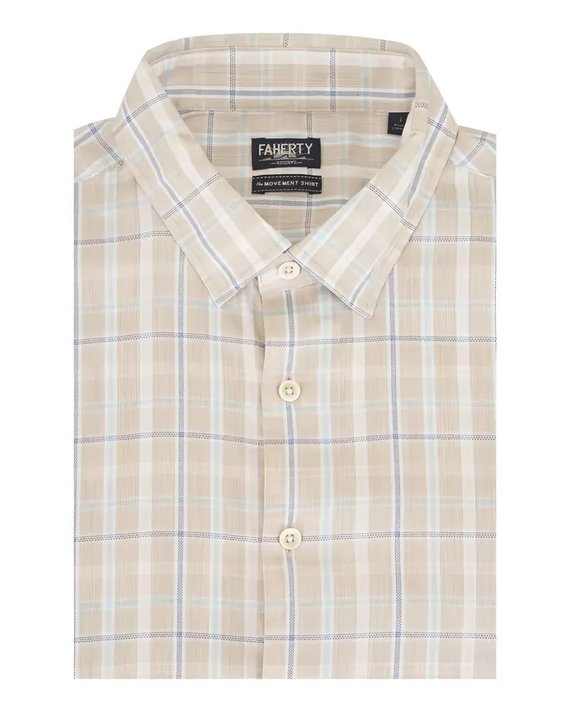 Faherty Movement check-print shirt - Nude Nude