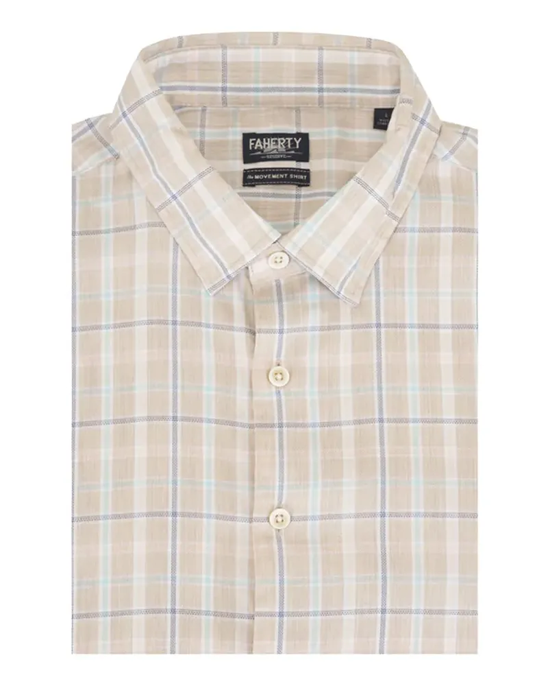 Faherty Movement check-print shirt - Nude Nude