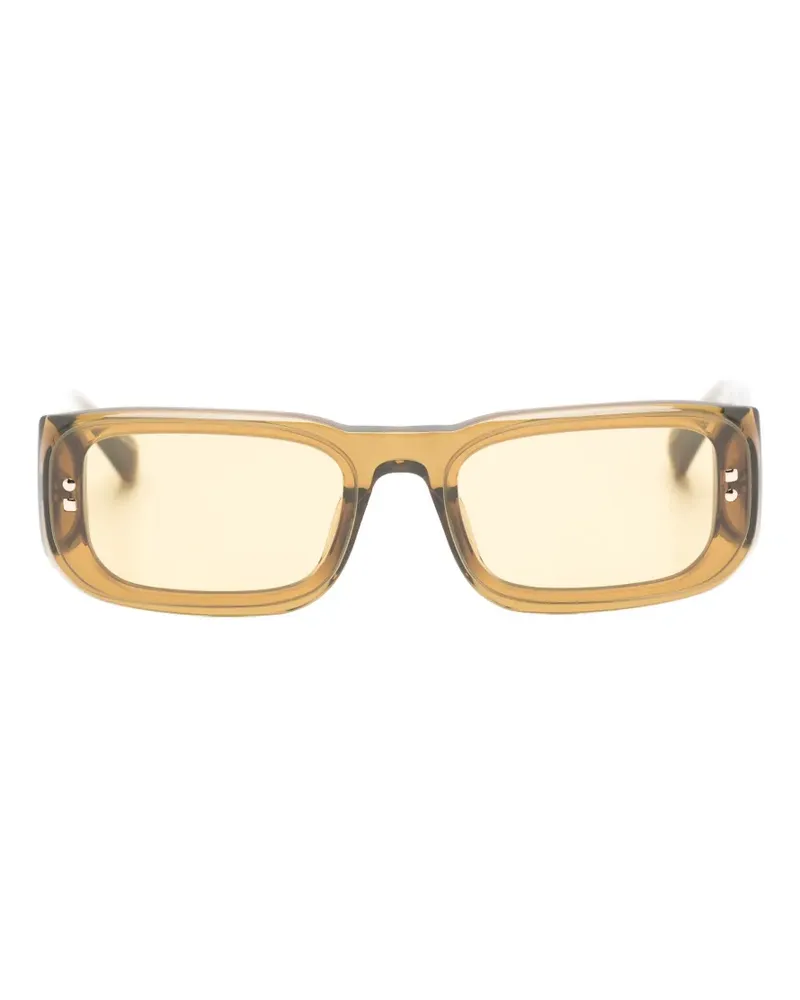 Jacquemus Sonnenbrille mit eckigem Gestell - Grün Grün