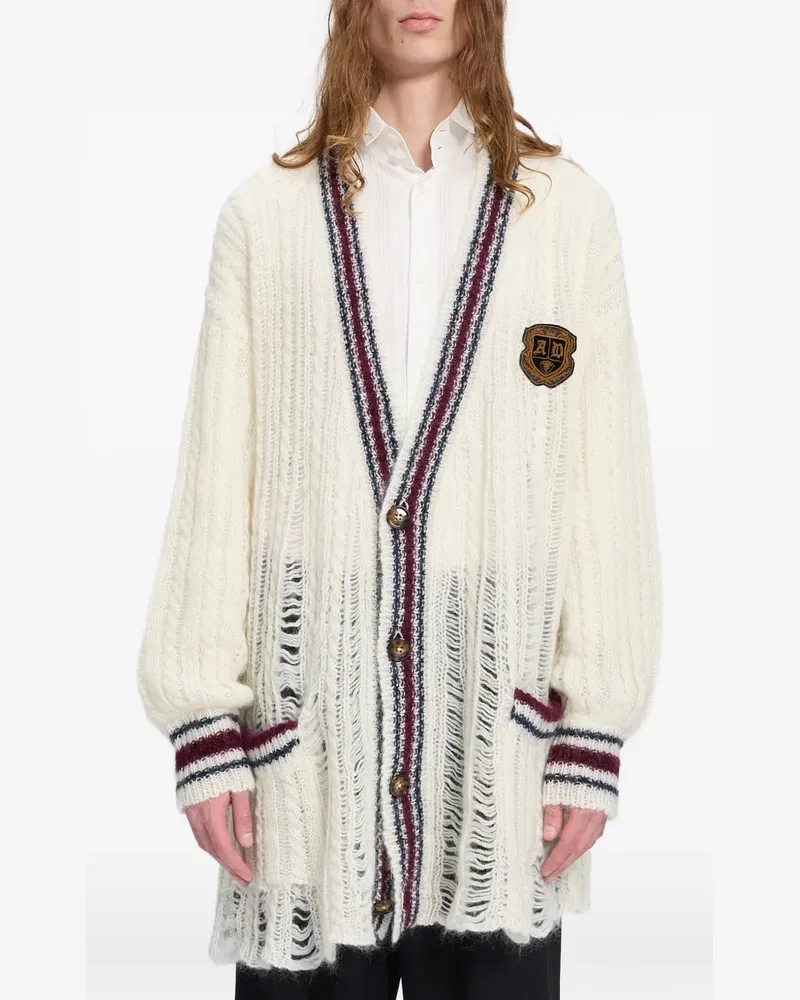 Ann Demeulemeester Cardigan im Distressed-Look - Nude Nude
