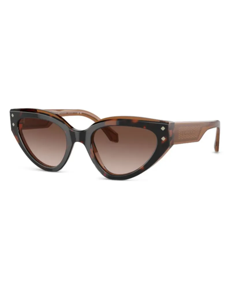 Bulgari Sonnenbrille mit Cat-Eye-Gestell - Braun Braun