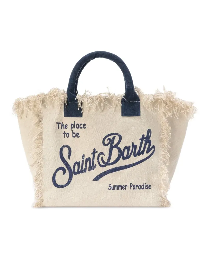 MC2 Saint Barth Vanity Tote Bag mit Fransen - Nude Nude