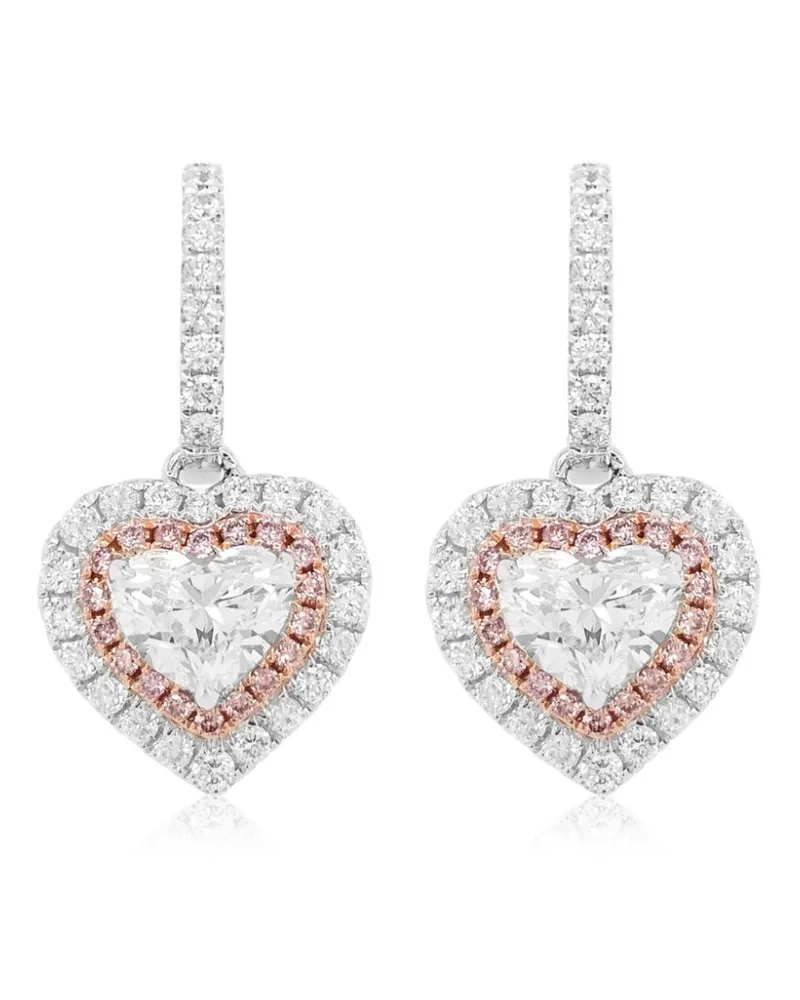 HYT Jewelry 18kt Weißgold-Hängeohrringe mit Diamanten - Silber Silber